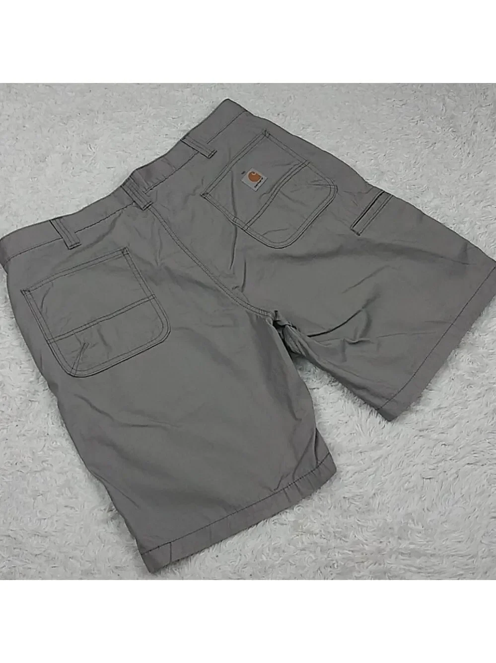 Carhartt Force Relaxed Fit Men's Gray Mid Rise Button Zipper Cargo Short